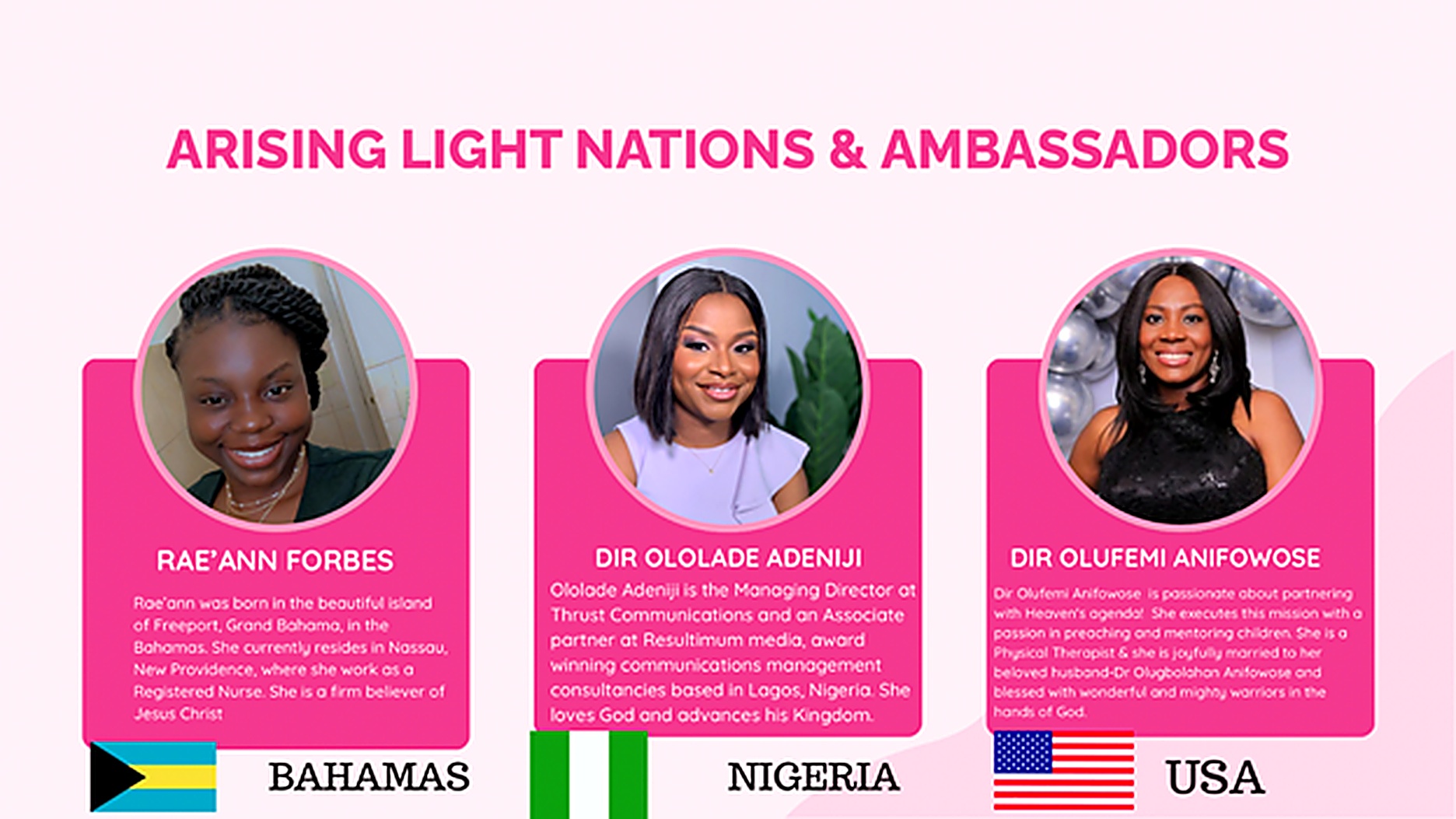 Arising Light Nations Ambassadors